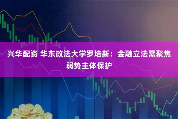 兴华配资 华东政法大学罗培新：金融立法需聚焦弱势主体保护